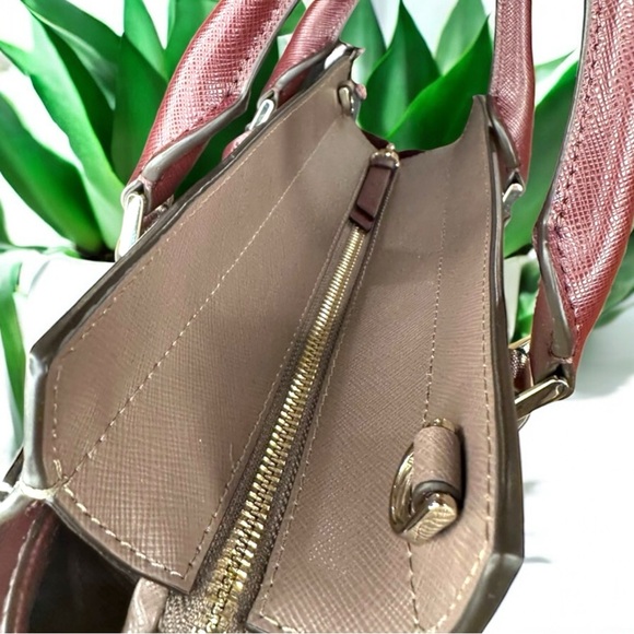 Kate Spade White and Brown Structured Satchel - Picture 12 of 16